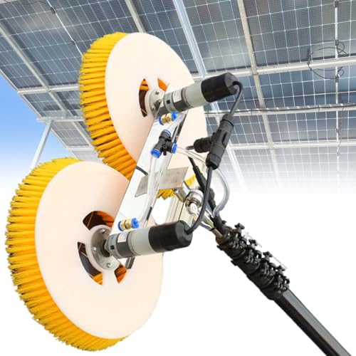 vnmudzeo Pv-Modulwaschmaschine, LäNgenverstellbar, FüR Pv-Dachanlagen, HandgeräT Zur Reinigung Von Werbetafeln In ElektrogeschäFten, 70 cm Reinigungsdurchmesser,DualUse-8m/26.3ft
