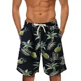 Generisch Herren Badeshorts Sommer Badehose Schnelltrocknend Hawaii Kurze Hose Boardshort Strandshorts Surf Shorts for Strand MäNner Badehose Badehose 3XL MäNner