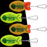 Yaomiao Schwimmender Schlüsselanhänger für Boote, Angeln, Segeln, andere Outdoor-Sportarten, 4 Stück