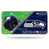 Rico Industries NFL Seattle Seahawks Unisex Seattle Seahawks Nummernschild Metalseattle Seahawks Nummernschild Metall, Team-Farbe, Einheitsgröße