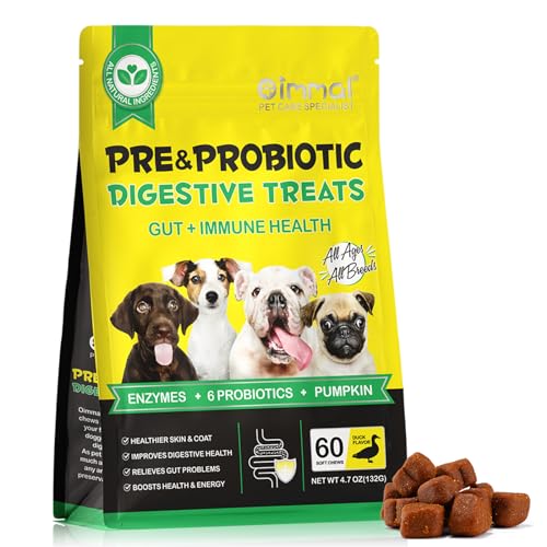 Probiotika für Hunde, Erbesserte Verdauung & Immunsystem, Fördert die Gesundheit der Haut und Saisonale Allergien Unterstützen, Gut für Die Immunität, Entengeschmack