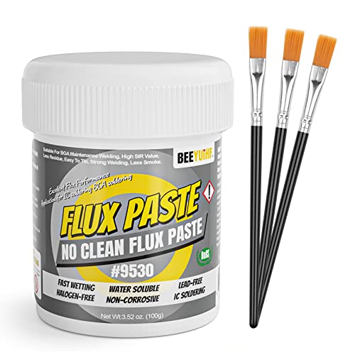 BEEYUIHF No Clean Lötpaste Flussmittel, BGA Löt Flussmittelpaste, Elektronik Flussmittel Pasten für BGA/IC/CPU/PCB/SMD Lötzinn (5.15oz/146g)