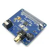 DollaTek HiFi Digi Pro Digitale Soundkarte für Raspberry Pi 4B/3B+/3B/2B | Zwei Oszillatoren | I2S SPDIF Glasfaser | 44,1 & 48 kHz |