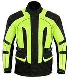 Texpeed Motorradjacke herren mit protektoren - Motorrad Biker Wasserdicht Jacke Mit Rüstung (EN 1621-1) Höhe Sichtbarkeit - Hi Vis Gelb Schwarz - 7XL