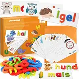 Joozmui Kinderspielzeug ab 3 4 5 6 7 Jahre, Buchstaben Lernen Lernspiele ab 3-7 Jahre Lesen Lernen Montessori Spielzeug ab 3-8 Jahre Junge Einschulung Geschenk