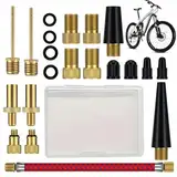 Fahrradventil Adapter Set, Autoventil Adapter und französisches Ventil Adapter mit Sortierbox, Alle Ventiladapter Fahrrad SV AV DV, Luftpumpe Adapter, Ballnadel, Kompressor Ventiladapter