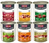 animonda GranCarno Hunde Nassfutter Kräftige Variation II (6 x 800 g), getreidefreies Hundenassfutter ohne Zucker, für ausgewachsene Hunde, mit frischen fleischigen Zutaten