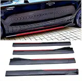 COIEN Auto Seitenschweller für OPEL Vectra C Antara Insignia A Kombi Zafira B Astra, Seitenrock Flügel Diffusor Splitter Side Rock Zubehör,A/BlackRed