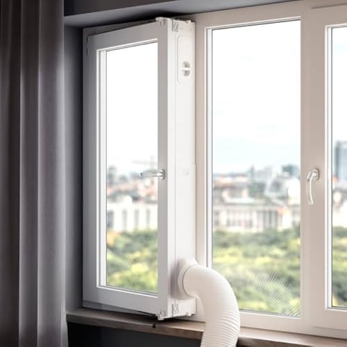 AEG AWKIT5 Premium Window Kit/schnelle Installation/Fensterabdichtungs-Set/effiziente Kühlung/energiesparend/passend für alle portablen Klimageräte mit 15 cm Schlauchdurchmesser/grau-weiß