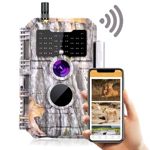 BlazeVideo WLAN Wildkamera Fotofalle WiFi Beutekamera Wildtier Jagdkamera Überwachungskamera 32MP 2304x1296 H.264 MP4/MOV Video mit unsichtbare Nachtsicht Bewegungsmelder