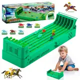 GAROMIA Pferderennen Tischspiel Elektrisch Pferderennen Spiel Horse Racing Game Tischspiele Pferde Spiele Tabletop-Pferderennen-Spiel Tabletop Spiele für Familienspiel Erwachsene Kinder