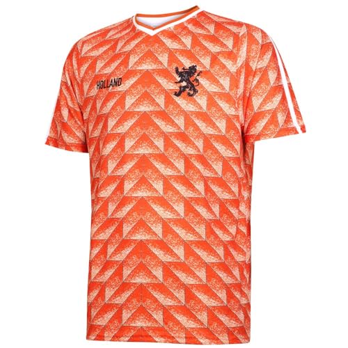 Euro 88 Trikot - Niederlande - Orange - Kinder und Erwachsene - Jungen - Fußball Trikot - Fussball Geschenke - Sport t Shirt - Sportbekleidung - Größe L