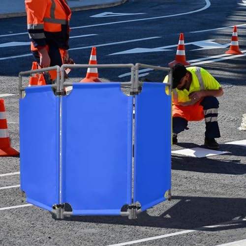 Oracra Erweiterbare Barrikade Tragbarer Verkehrszaun für Einfahrt, 3.3ft Langes Sicherheitsbarrieren-Warnschild mit PVC-Rahmen, Temporäre Leitplanke für Aufzugswartung(Blue)