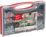 fischer Meister-Box XL Wohnraum, 210-teiliges Dübel- und Schraubenset, 5-10 mm Durchmesser, für Heimwerker und Profis, universeller Einsatz für unbekannte Untergründe im Innenbereich