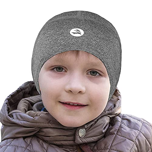 EMPIRELION Kinder-Helm-Einsatz für Teenager, dünne Thermo-Totenkopfkappen, Ohren, Beanie, Laufmützen für Jungen und Mädchen, Unisex Kinder