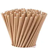 ALINK Papierstrohhalme 100 Stück - Trinkhalme Papier Dauerhaft Recycling - Cocktail Strohhalme Papier Kraft - Paper Straws - Strohhalm Einweg - Strohalme