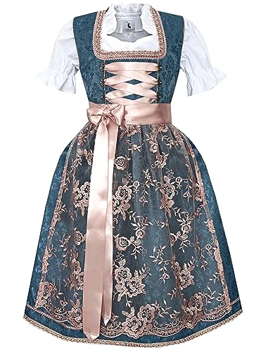 Alpenmärchen Kinderdirndl aus exklusiver Kollektion inkl. Schürze und Bluse - ALM-K914_140