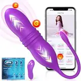 Vibrator Sex Spielzeug für die Frau Parre Extrem Vbration für Frauen Vibratorensets mit Fernbedienung APP, Sex Toys Dildo mit Stoßfunktion Unterwegs, Leise Bohrmaschine Sex Toyset Solo Woman Damen