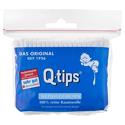 Q-Tips Pflegestäbchen / Wattestäbchen, 160 Stück