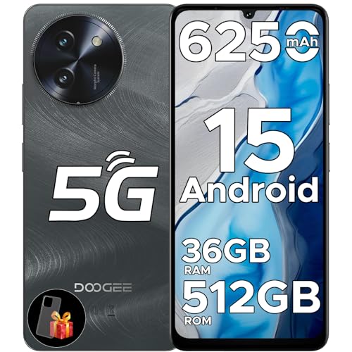 DOOGEE Note 59 Pro+ Android 15 Smartphone Ohne Vertrag 5G 512GB ROM+36GB RAM Octa Core 6250mAh 6.75" HD+ 120Hz Handy Ohne Vertrag 50MP+8MP Dual SIM Simlockfreie Handys/OTG/GPS/NFC/Fingerabdruck