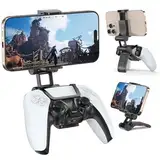 Rysker PS5 Controller Handy Halterung, PS5 Controller Phone Mount Clip für Playstation 5, PS5 Controller Smartphone Halterung für PS5 Dualsense Griffclip