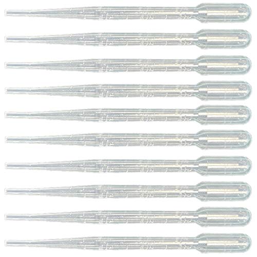10 Stück Pipette 3ml Einwegpipette Dropper mit Skala Labor Messpipette Transparent Experiment Dosieren Abmessen