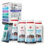 CANADIAN SPA CO. Pool Starterset Wasserpflege 5-teilig mit Chlorgranulat, Schaum Entferner, pH Heber und Senker und Teststreifen, Poolpflege Set