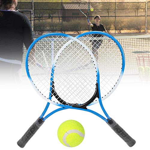 Set mit 2 Tennisschlägern und 1 Bälle, Tennisschläger, Anfänger, Tennisschläger, ideal für Fortschritte und zur Nutzung des Potenzials – Leistung und Manövrierfähigkeit 54 x 22 cm