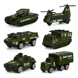 Dreamon Spielzeugautos Militär Fahrzeuge Spielzeug Set Mini Cars Modelle aus Metalllegierung für Kinder ab 3 Jahren,6 Pcs Weihnachten Geschenke