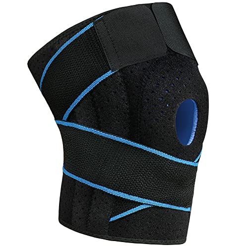 ACWOO Kniebandage für Männer Damen, Verstellbare Patella , Orthopädische Kniestütze, Sport Bandage Knie für Meniskusriss, Knieschmerzen Lindern, Arthritis (Blau)