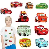 Cars Bügelbilder für Textilien Kinder Patches Set- Mc Queen Aufbügelflicken Flicken zum Aufbügeln Bügelflicken Bestickte Aufnäher zum Sticker Aufnähen oder Aufbügeln auf Kleidung Jeans Mützen Zubehör