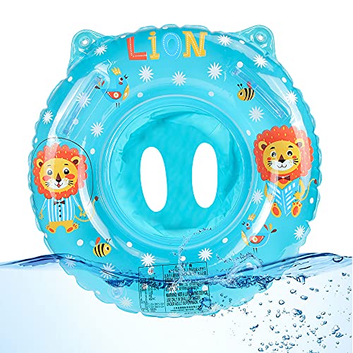 Baby Schwimmring, Blau Löwe Schwimmring Baby Schwimmhilfe mit Schwimmsitz PVC für Kleinkind Schwimmhilfe Spielzeug 6 Monate bis 36 Monate (Blauer Löwe)