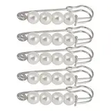 5 Stücke Perlen aus aus Große Sicherheitsnadel Brosche Schal Clip Pin, Anstecknadeln Schmuck