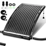 Vkechh Poolheizung Solar, 113 x 69 x 35cm Sonnenkollektor Pool,Solarheizung 10000 L/H,32-40mm Anschluss Solar Poolheizung Erweiterbar,Solaranlage für Warmwasser Gartendusche Pool,Poolheizung
