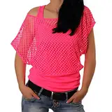 Crazy Age Frauen Partytop Sommertop Netzoberteil Trend 2016 in Neonfarben Jetzt auch bis XXL Top Artikel für Fasching und Halloween (L/XL Partytop Neonpink)