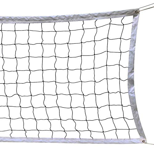 SIVENKE Volleyball Netz faltbar Standard 9.5m x 1m Volleyball Ersatznetz Garten/Strand Sport Net für Federball Tennis Volleyball inkl. Tragetasche