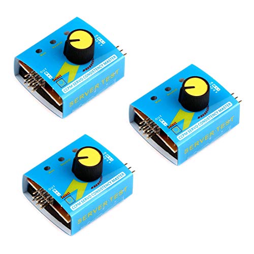 Hailege 3pcs RC Servo Tester 3CH Digital Multi ECS Konsistenz Geschwindigkeitsregler Checker Einstellung Lenkgetriebe Tester CCPM Master für RC Hubschrauber Auto Boot