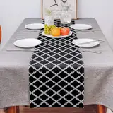 Huesdet Tischdecke mit geometrischem Muster Baumwolle Leinen Tischdecken Abwaschbar Staubdicht Couchtisch Table Cloth für Küche Picknick Weihnachts Tischdekoration