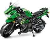 JOMIOD Technik Motorrad für Kawasaki Ninja 400, 862 Klemmbausteine Technik Rennen Motorrad Bausteine, Technik Supermotorrad MOC Motorbike Für Kinder Sammler Erwachsene, Kompatibel mit Großen Marken