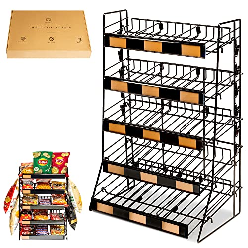 ODOXIA Regal für Süßigkeiten | Snack-Regal | Snackregal Für Die Theke | Organizer Für Süßigkeiten | Snack-Display & Chips-Regal Für Läden | Snack-Ständer Für Zuhause, Geschäfte, Büro Und Mehr