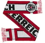 Österreich Österreich Fußball Strickschal, Weiß, Schwarz, Rot, One size