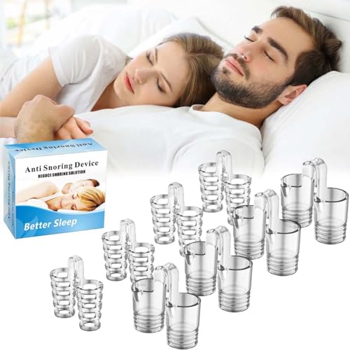 Schnarchstopper, Anti Schnarch Nasenspreizer, gegen Schnarchen Nase Dilator Anti Snoring Verhindern Nasenklammer Schnarchen Stopper, Besser Atmen, Besser schlafen [2 Stile 4 Größen]