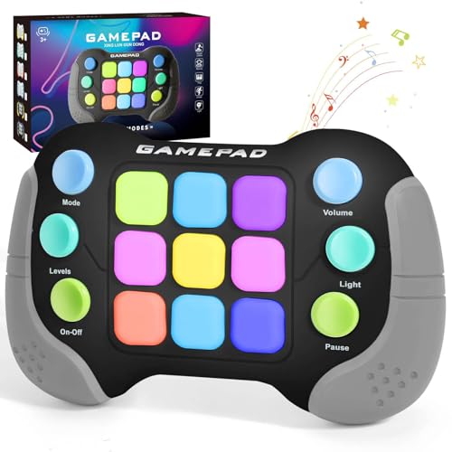 YouJabz Handheld-Spielekonsole, Quick Push Spiel Fidget Toys für Kinder Erwachsene, Pop Game It Elektronisches Spiel Antistress Spielzeug Geschenke für Kids (Grau)