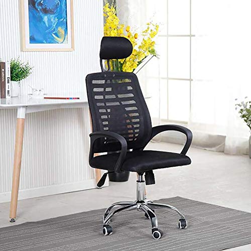 Office Stuhl Gaming Chair Computer Stuhl Ergonomic Computer Stuhl mit lumbaler Support Kopfstütze, Home Office Stuhl Mesh Desk Chair, hoher Rückenschubstuhl für das Studienzimmer für Studienzimmer