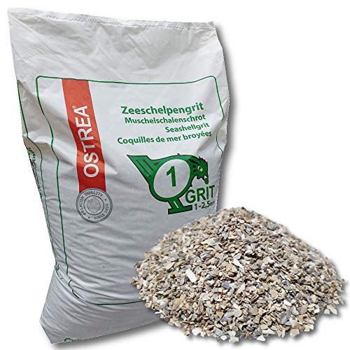 OSTREA Muschelschalengrit 1-2,5 mm 25 kg Gr 1 Muschelgrit Muschelschot Grit