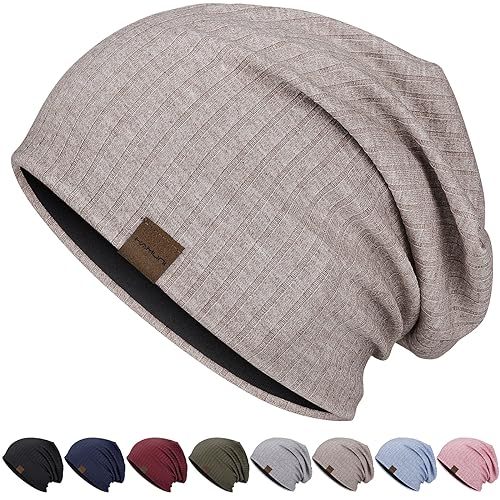 HAMUNI Slouchy Beanie Hip-Hop Weiche Leichte Laufende Beanie Mütze Atmungsaktivität Erwachsene Zwerg Hüte Chemo Cap Schädel Cap für Herren Damen