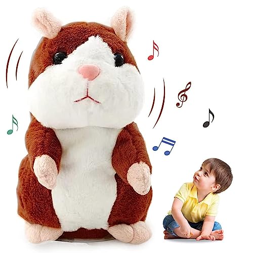Sprechende Hamster Wiederholt,Sprechender Hamster Spielzeug,Talking Plüschtier Elektronische,Lustige Kinder Stofftiere,Plüsch Hamster,Maus Kinder Stofftier,Record Spielzeug Interaktives für Baby Kids