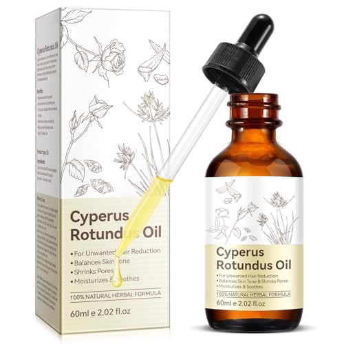 Cyperus Rotundus Oil for Hair Removal, Cyperus Rotundus Öl für die Reduzierung des Haarwuchses am Körper, Natürliches Cyperusöl für Feuchtigkeitsspendende & Glatte Haut (2.02 fl.oz)