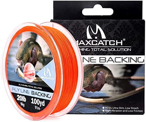 MAXIMUMCATCH Fliegenfischen Backing Fliegenfischen geflochtene Nylon Schnüre 20/30lb,100/300yards (30lb 100yds(91.44m), Orange)