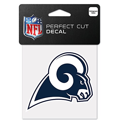 WinCraft NFL St. Louis Rams 63090011 Perfect Cut Color Aufkleber, 10,2 x 10,2 cm, Schwarz